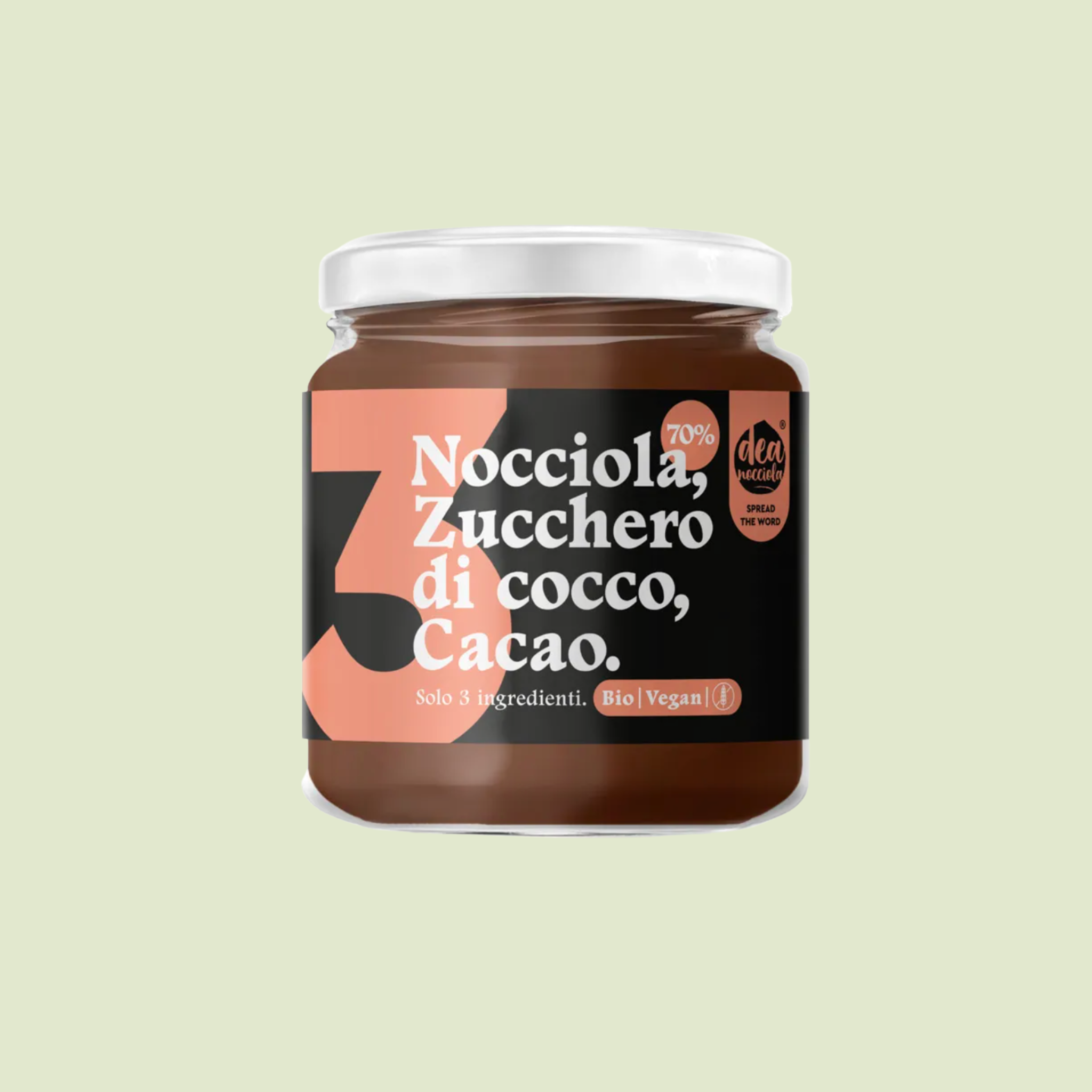 Nocciola, Zucchero di Cocco, Cacao - Crema Spalmabile 3 Ingredienti